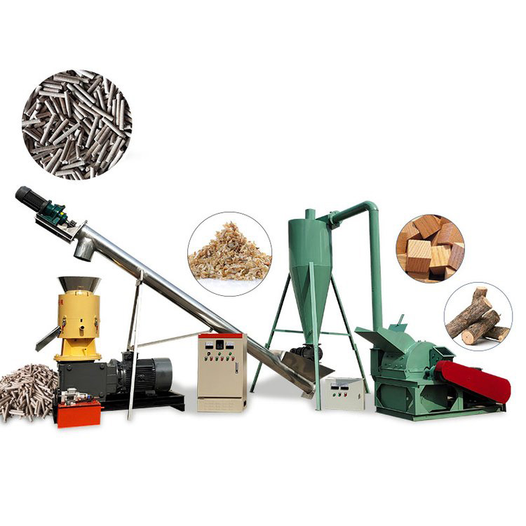 Small wood pellet production line