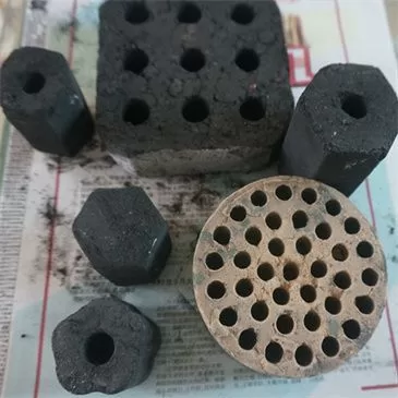 square coal briquettes